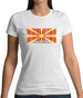 Macedonia Barcode Style Flag Womens T-Shirt Macedonia Barcode Style Flag Womens T-Shirt