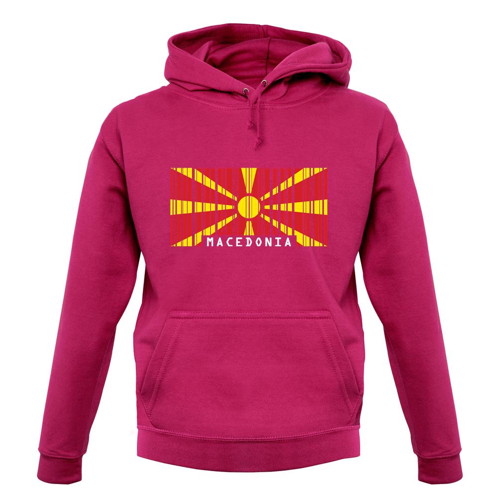 Macedonia Barcode Style Flag unisex hoodie Macedonia Barcode Style Flag unisex hoodie