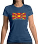 Macedonia Barcode Style Flag Womens T-Shirt Macedonia Barcode Style Flag Womens T-Shirt