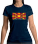 Macedonia Barcode Style Flag Womens T-Shirt Macedonia Barcode Style Flag Womens T-Shirt