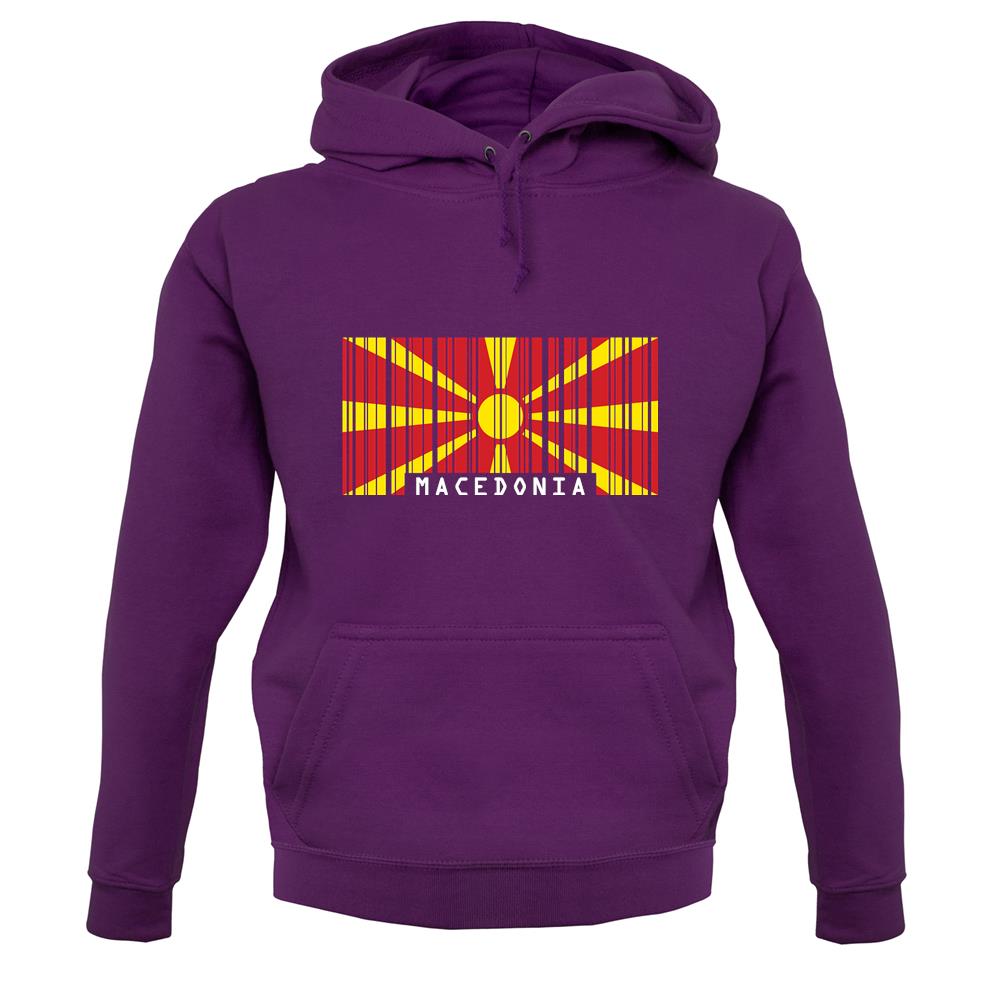 Macedonia Barcode Style Flag unisex hoodie Macedonia Barcode Style Flag unisex hoodie