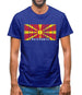 Macedonia Barcode Style Flag Mens T-Shirt Macedonia Barcode Style Flag Mens T-Shirt