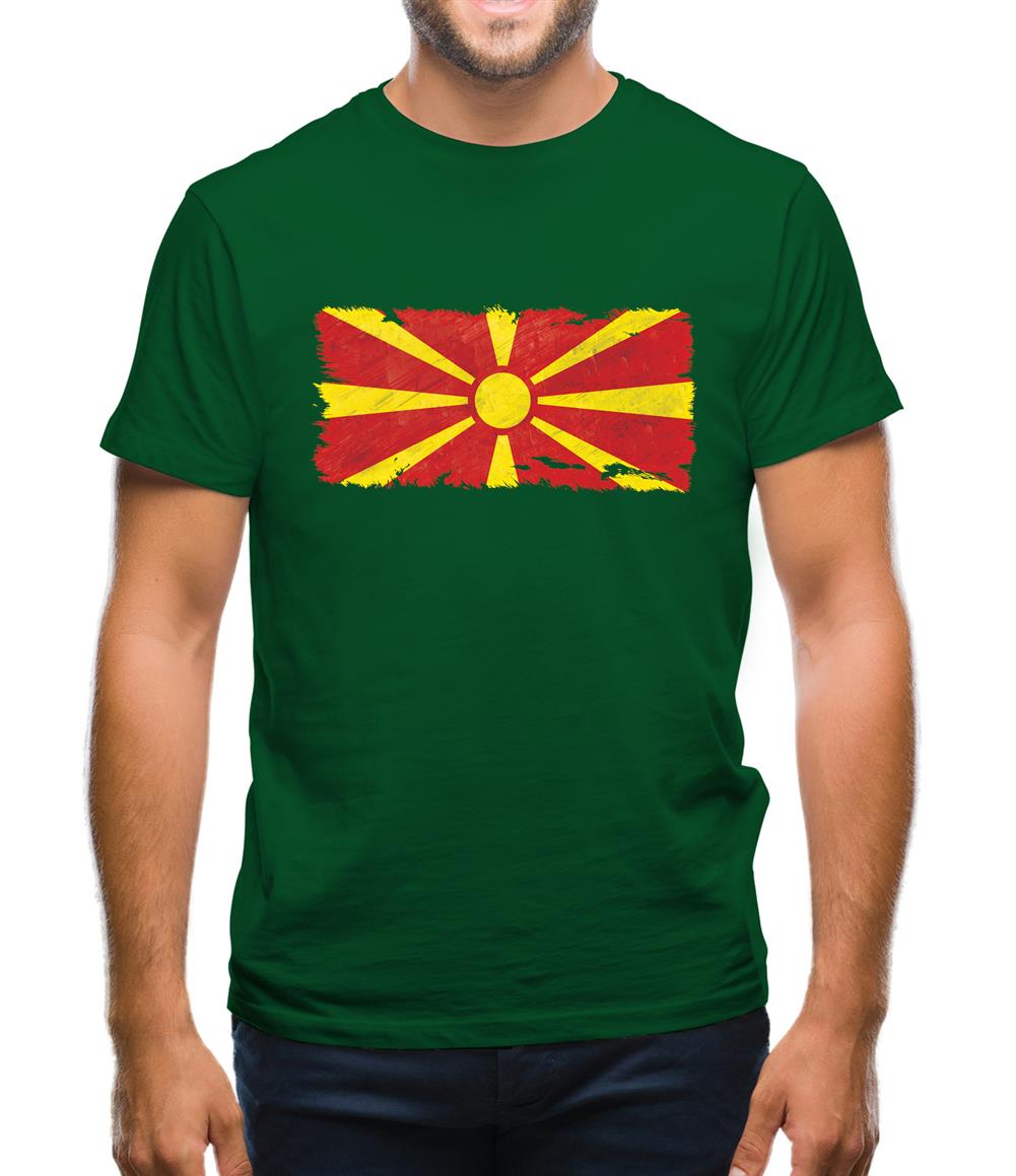 Macedonia Grunge Style Flag Mens T-Shirt Macedonia Grunge Style Flag Mens T-Shirt