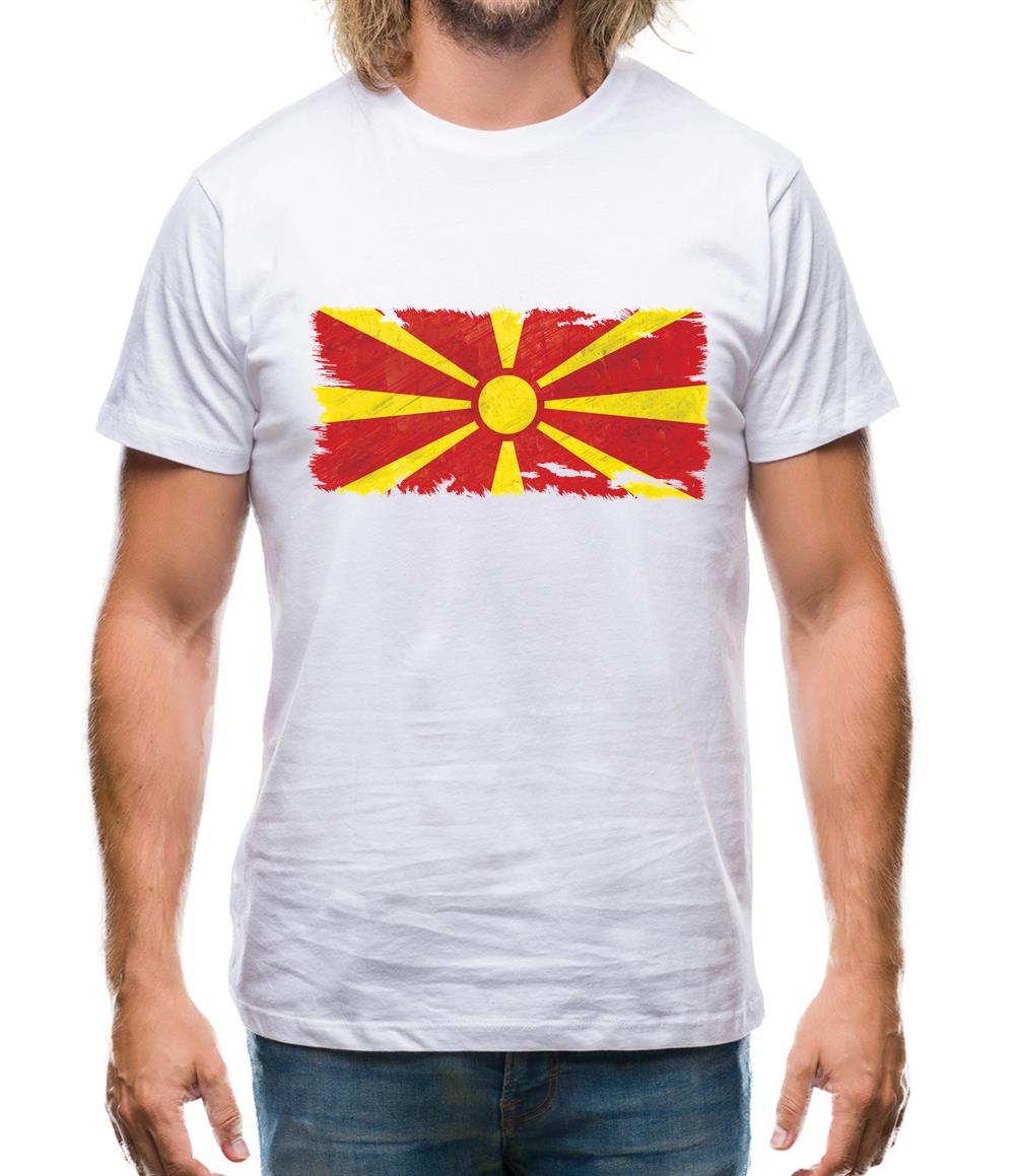 Macedonia Grunge Style Flag Mens T-Shirt Macedonia Grunge Style Flag Mens T-Shirt