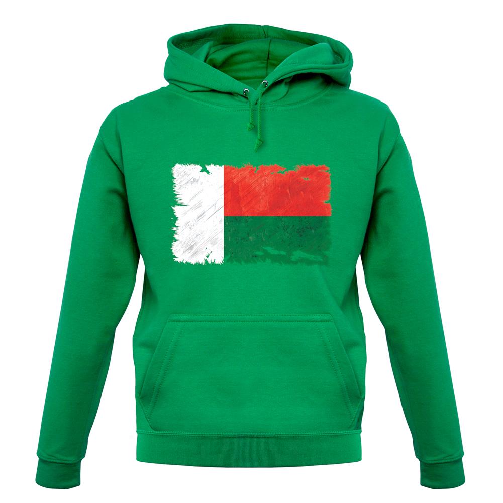 Madagascar Grunge Style Flag unisex hoodie Madagascar Grunge Style Flag unisex hoodie