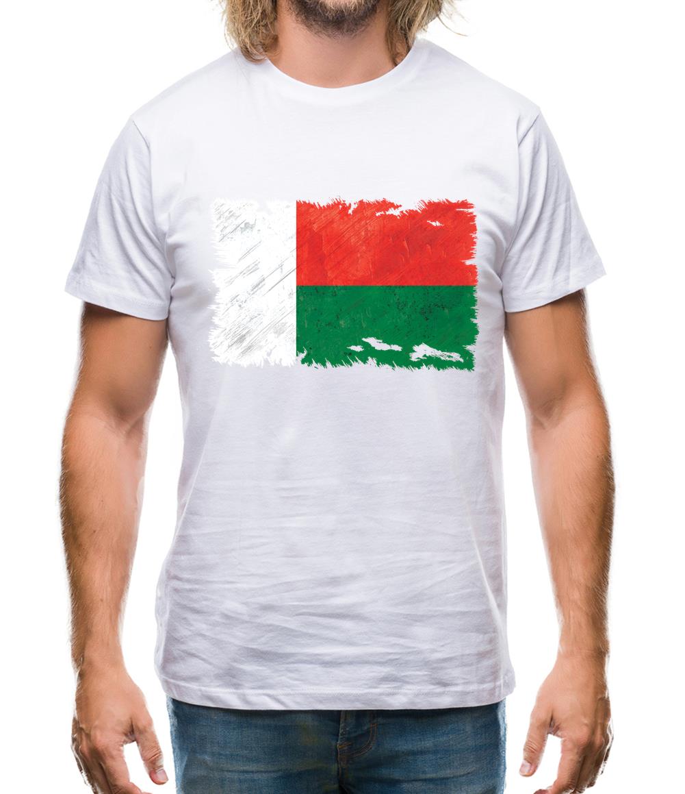 Madagascar Grunge Style Flag Mens T-Shirt Madagascar Grunge Style Flag Mens T-Shirt