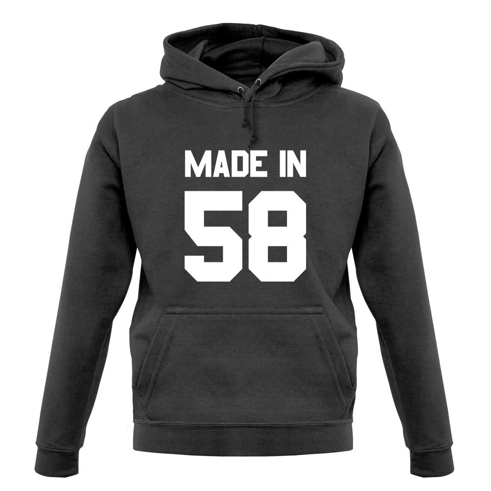 Made In '58 unisex hoodie Made In '58 unisex hoodie
