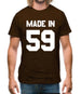 Made In '59 Mens T-Shirt Made In '59 Mens T-Shirt