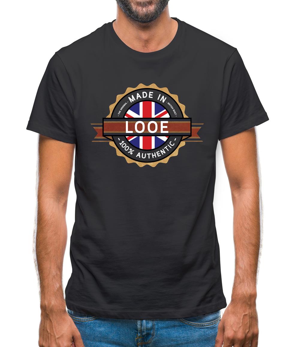 Made In Looe 100% Authentic Mens T-Shirt Made In Looe 100% Authentic Mens T-Shirt