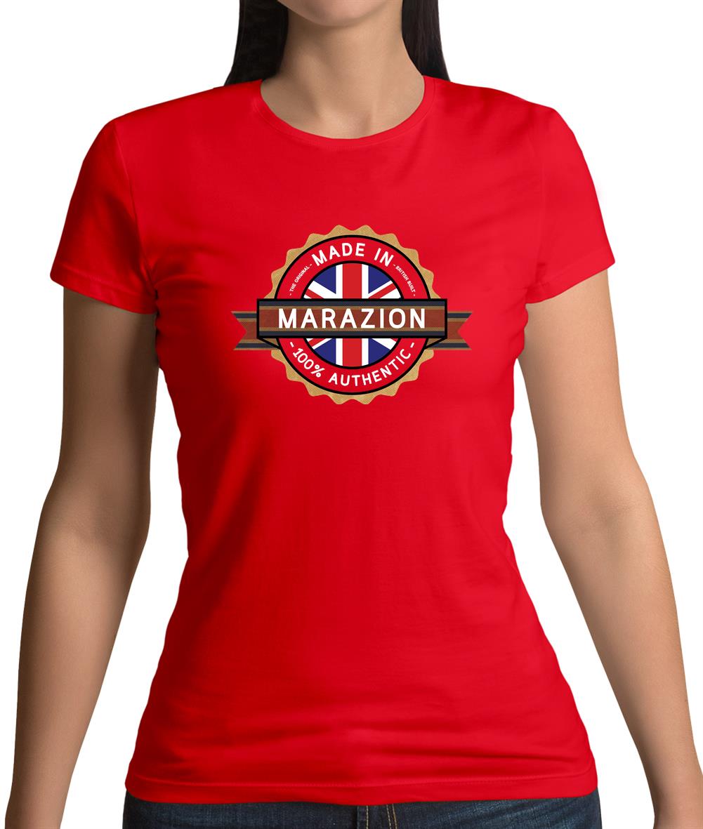 Made In Marazion 100% Authentic Womens T-Shirt Made In Marazion 100% Authentic Womens T-Shirt