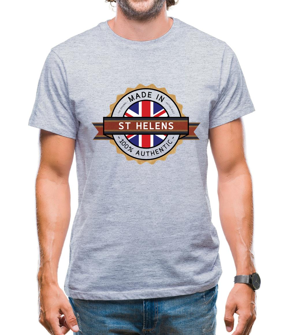 Made In St Helens 100% Authentic Mens T-Shirt Made In St Helens 100% Authentic Mens T-Shirt