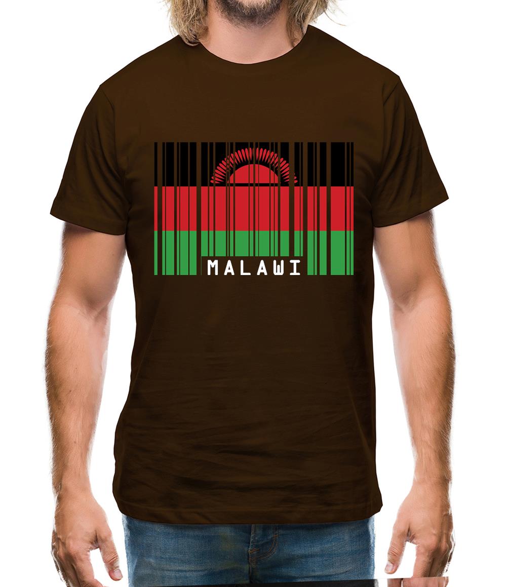 Malawi Barcode Style Flag Mens T-Shirt Malawi Barcode Style Flag Mens T-Shirt