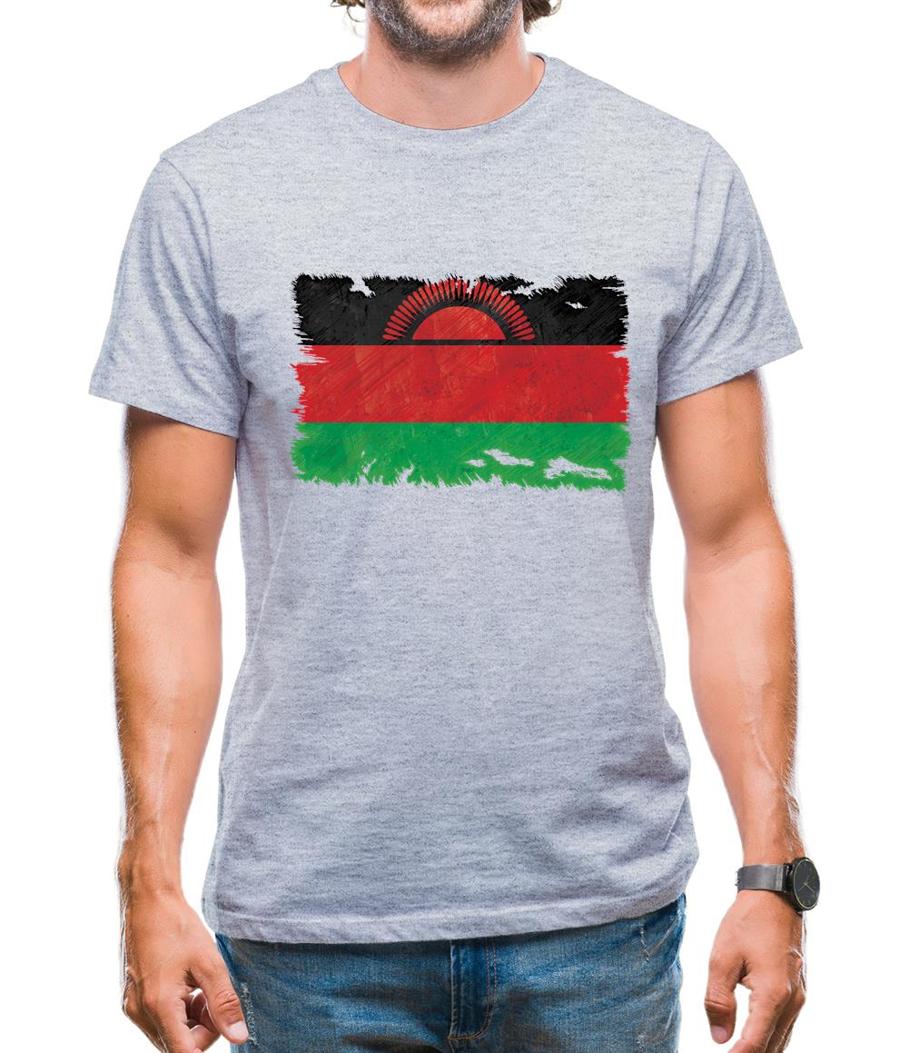 Malawi Grunge Style Flag Mens T-Shirt Malawi Grunge Style Flag Mens T-Shirt