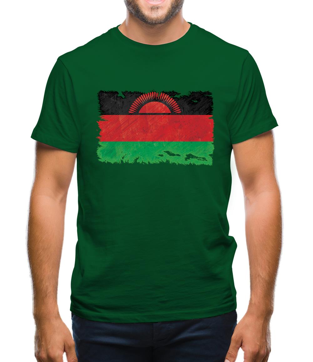 Malawi Grunge Style Flag Mens T-Shirt Malawi Grunge Style Flag Mens T-Shirt
