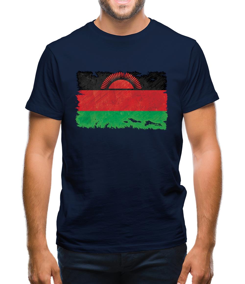 Malawi Grunge Style Flag Mens T-Shirt Malawi Grunge Style Flag Mens T-Shirt