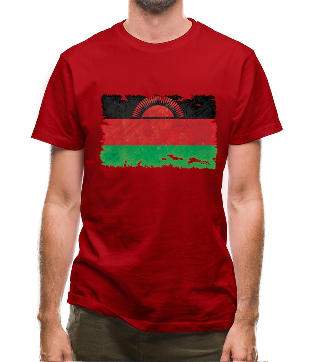 Malawi Grunge Style Flag Mens T-Shirt Malawi Grunge Style Flag Mens T-Shirt