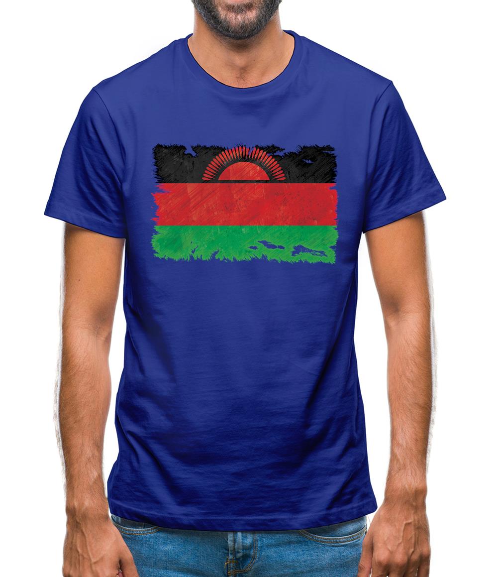 Malawi Grunge Style Flag Mens T-Shirt Malawi Grunge Style Flag Mens T-Shirt