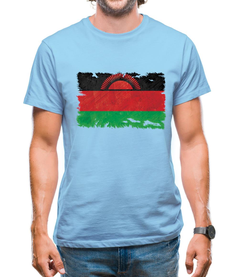 Malawi Grunge Style Flag Mens T-Shirt Malawi Grunge Style Flag Mens T-Shirt