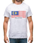 Malaysia Barcode Style Flag Mens T-Shirt Malaysia Barcode Style Flag Mens T-Shirt