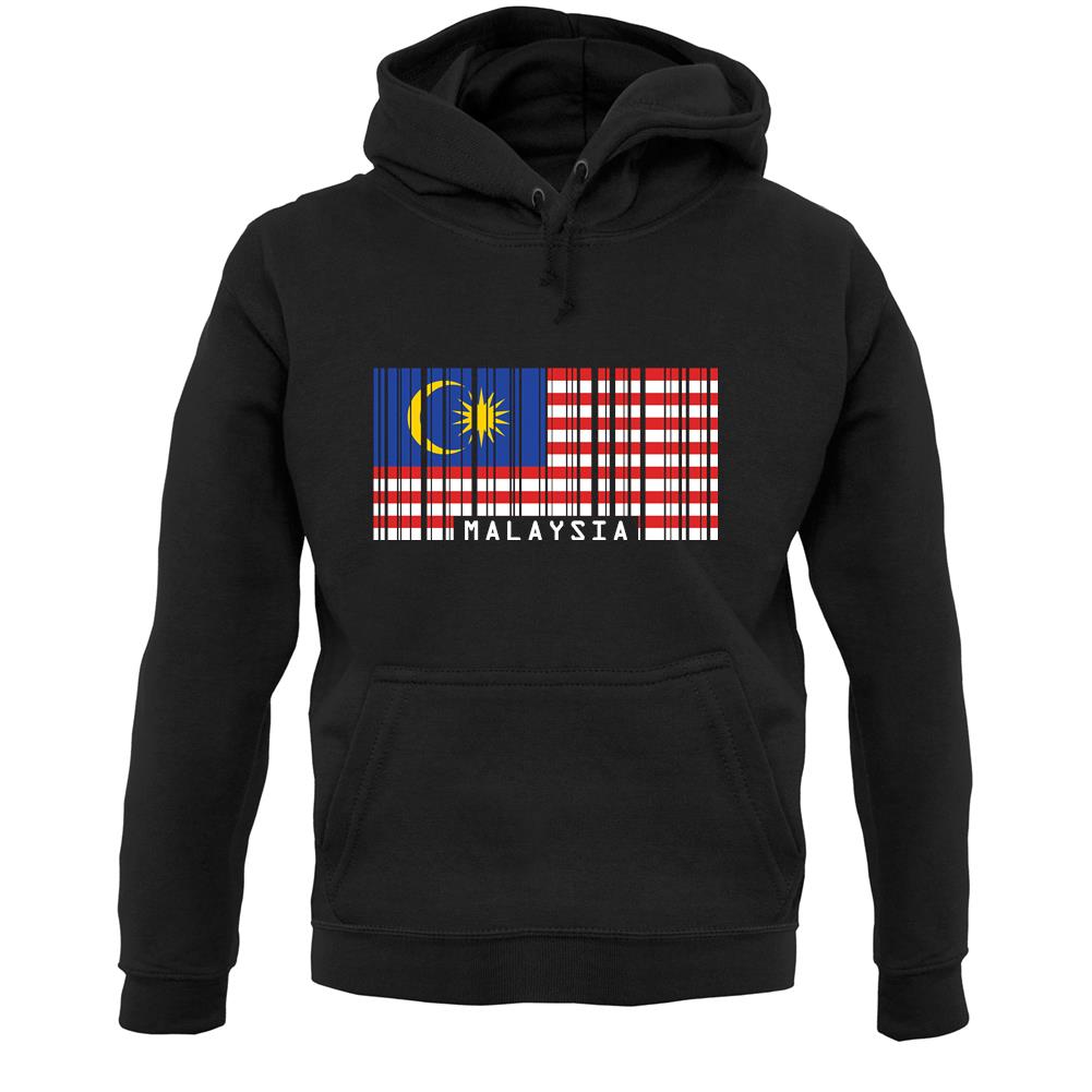 Malaysia Barcode Style Flag Unisex Hoodie