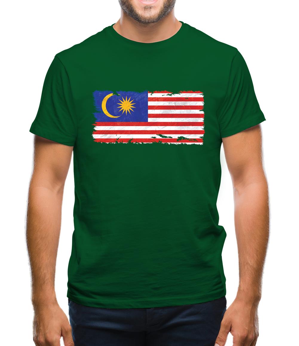 Malaysia Grunge Style Flag Mens T-Shirt Malaysia Grunge Style Flag Mens T-Shirt