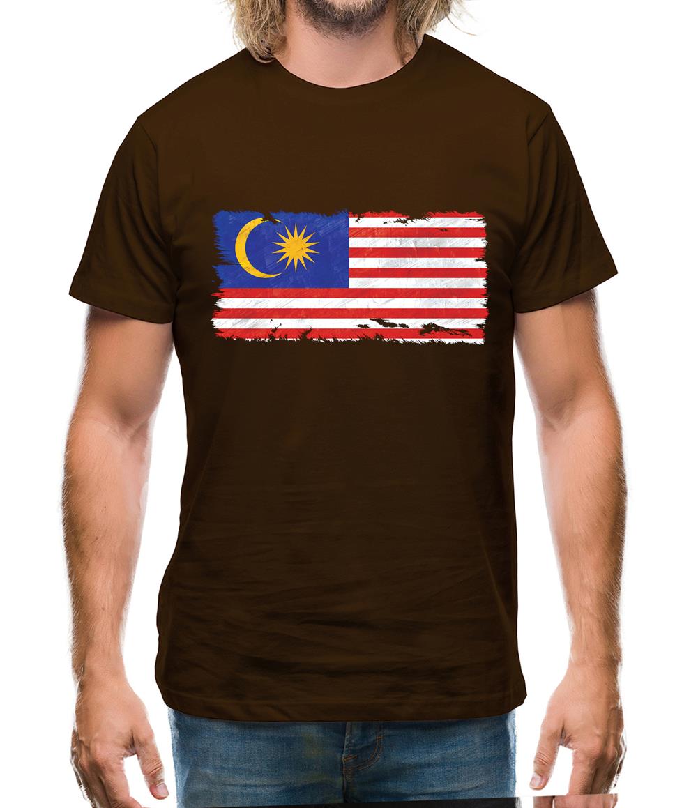 Malaysia Grunge Style Flag Mens T-Shirt Malaysia Grunge Style Flag Mens T-Shirt