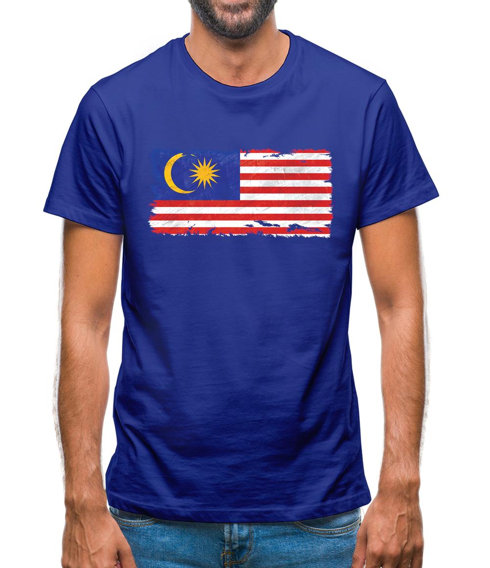 Malaysia Grunge Style Flag Mens T-Shirt Malaysia Grunge Style Flag Mens T-Shirt