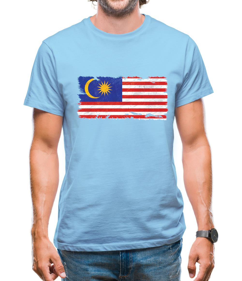 Malaysia Grunge Style Flag Mens T-Shirt Malaysia Grunge Style Flag Mens T-Shirt