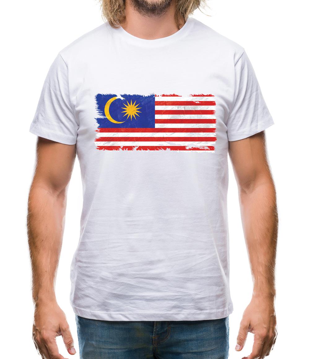 Malaysia Grunge Style Flag Mens T-Shirt Malaysia Grunge Style Flag Mens T-Shirt