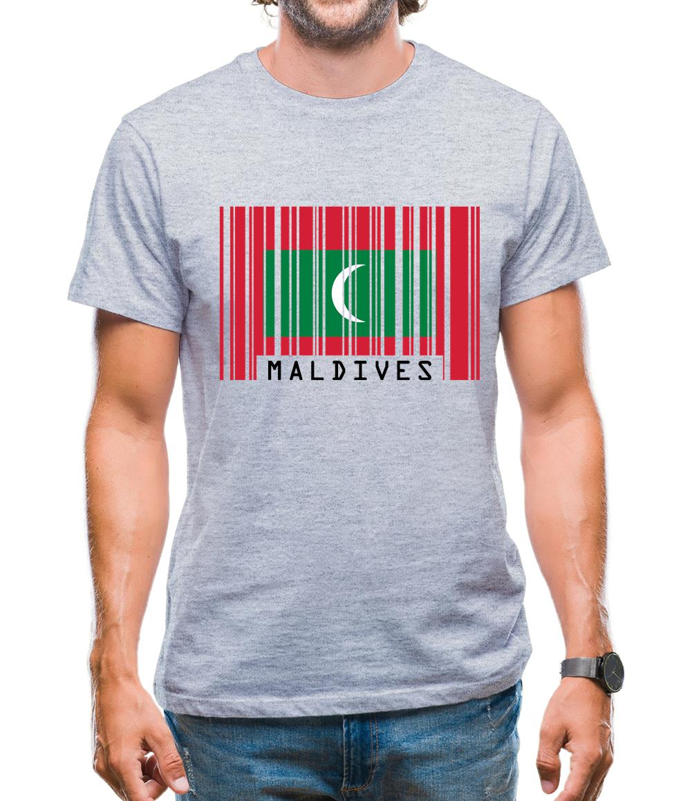 Maldives Barcode Style Flag Mens T-Shirt Maldives Barcode Style Flag Mens T-Shirt