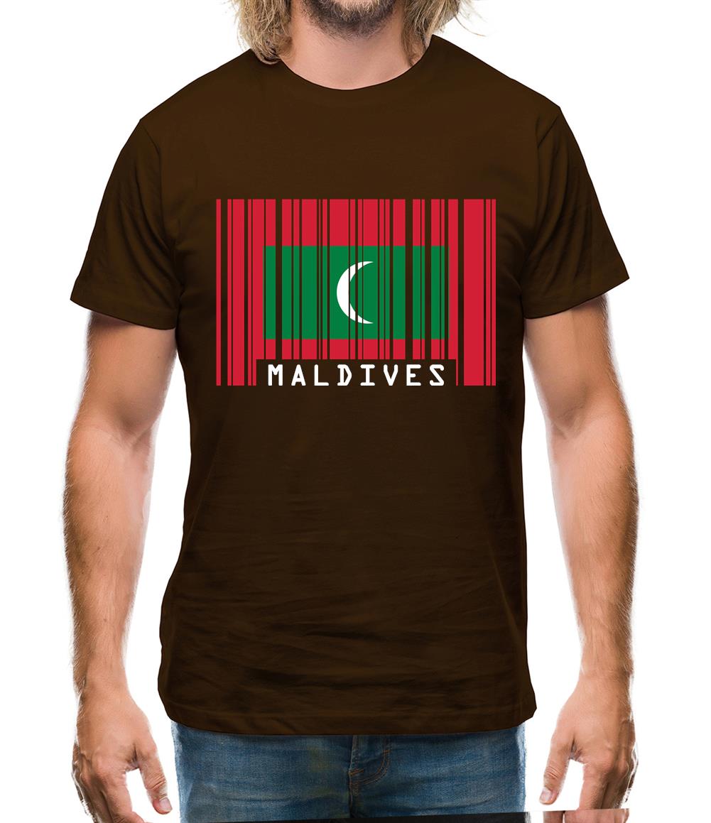 Maldives Barcode Style Flag Mens T-Shirt Maldives Barcode Style Flag Mens T-Shirt