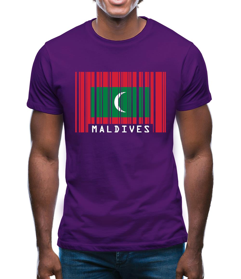 Maldives Barcode Style Flag Mens T-Shirt Maldives Barcode Style Flag Mens T-Shirt