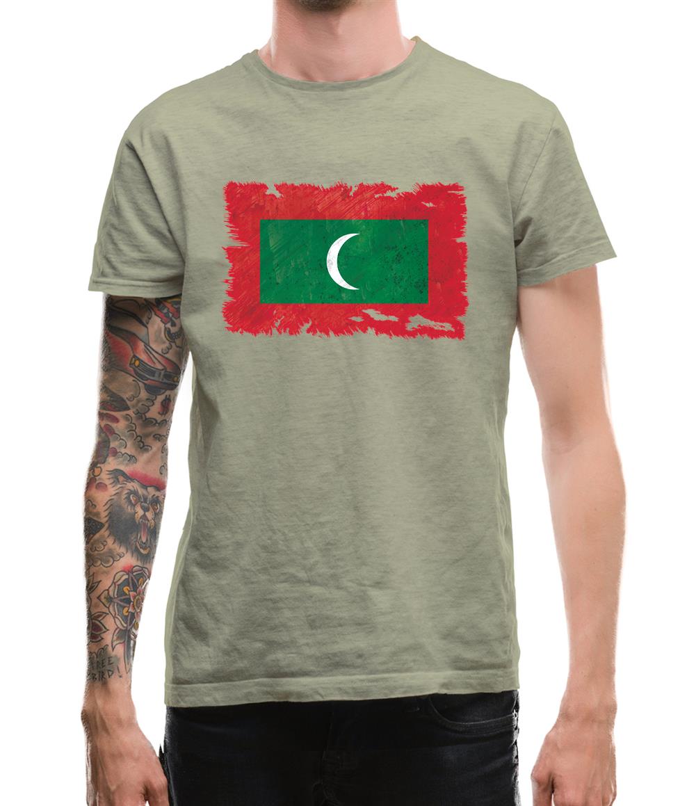 Maldives Grunge Style Flag Mens T-Shirt Maldives Grunge Style Flag Mens T-Shirt