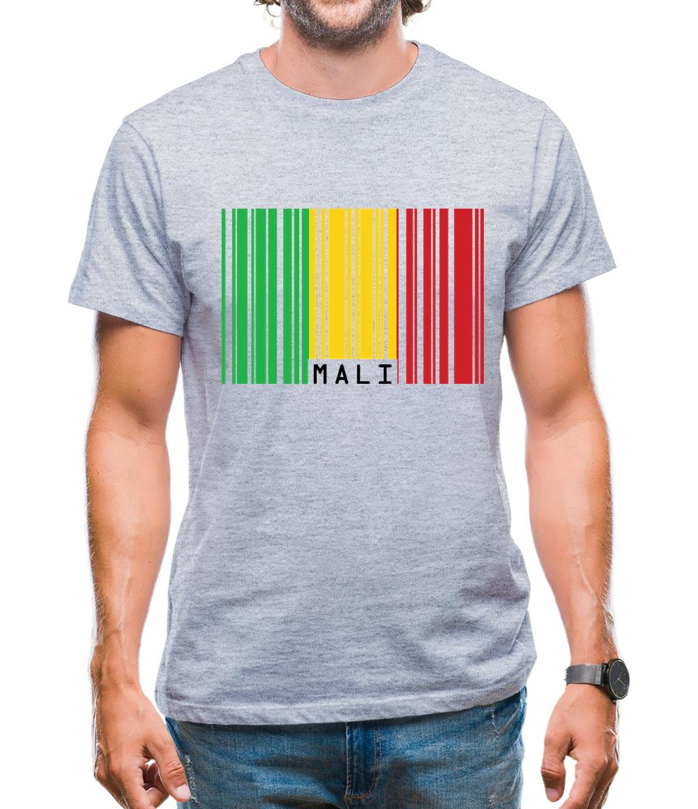 Mali Barcode Style Flag Mens T-Shirt Mali Barcode Style Flag Mens T-Shirt