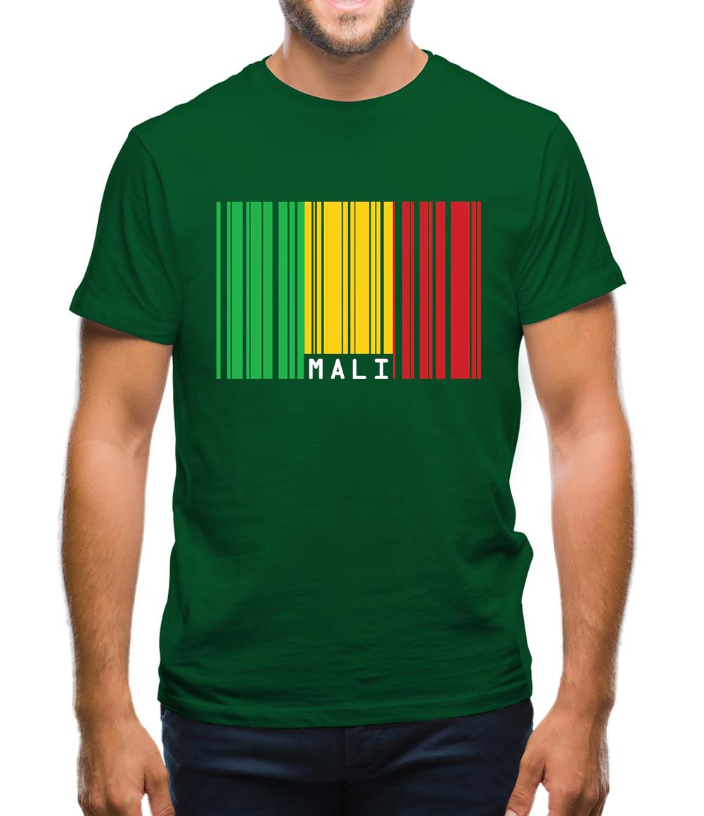 Mali Barcode Style Flag Mens T-Shirt Mali Barcode Style Flag Mens T-Shirt