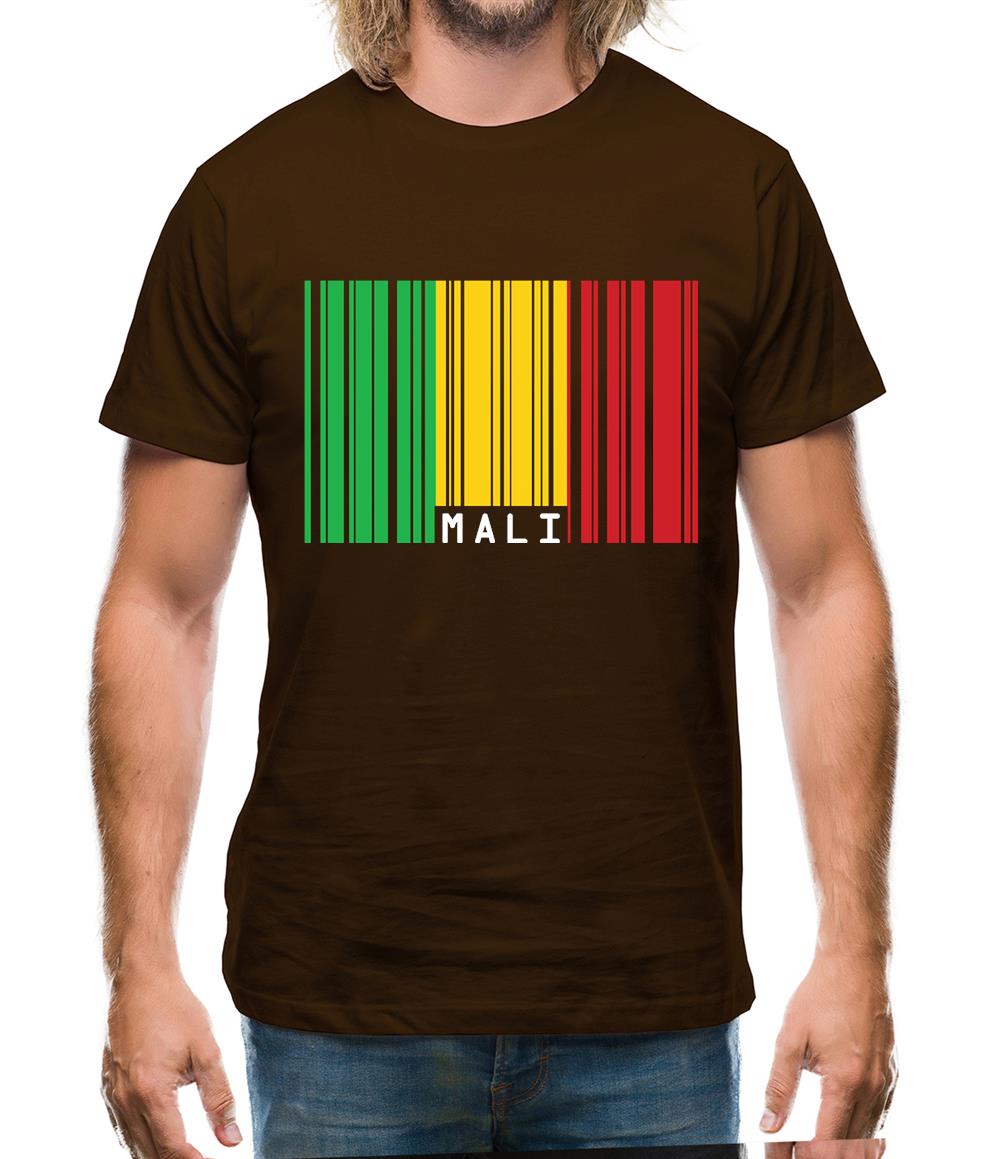 Mali Barcode Style Flag Mens T-Shirt Mali Barcode Style Flag Mens T-Shirt