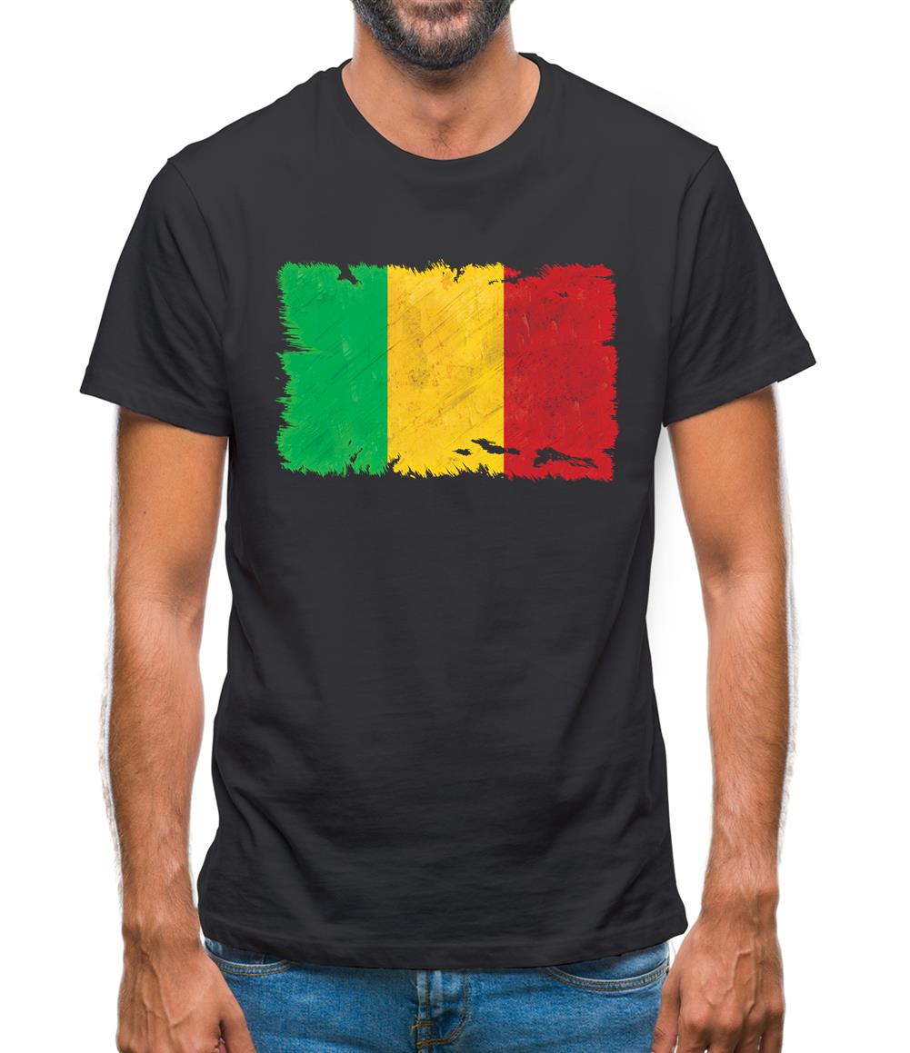 Mali Grunge Style Flag Mens T-Shirt Mali Grunge Style Flag Mens T-Shirt