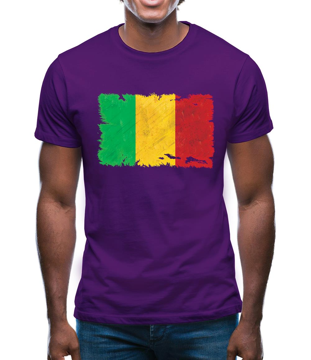 Mali Grunge Style Flag Mens T-Shirt Mali Grunge Style Flag Mens T-Shirt