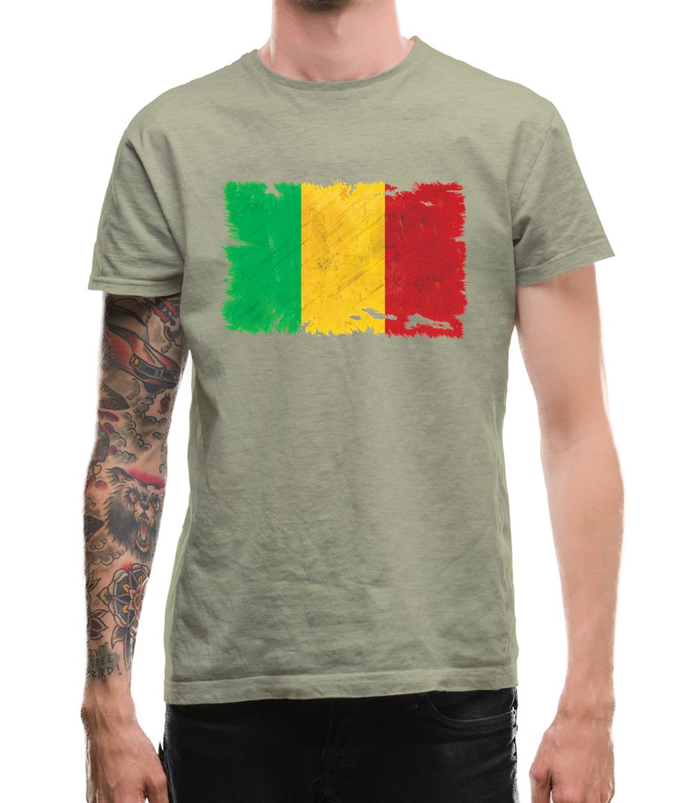 Mali Grunge Style Flag Mens T-Shirt Mali Grunge Style Flag Mens T-Shirt