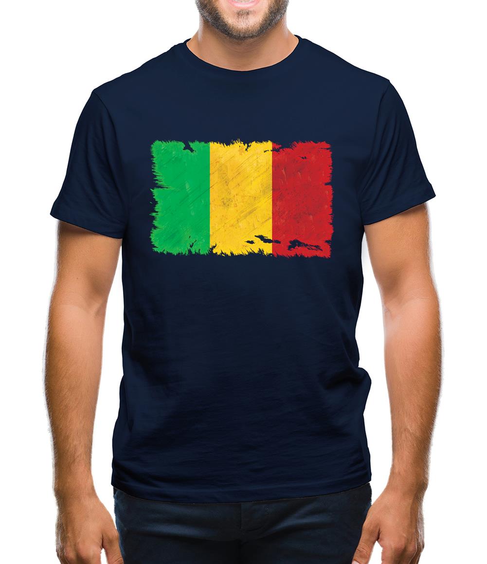 Mali Grunge Style Flag Mens T-Shirt Mali Grunge Style Flag Mens T-Shirt