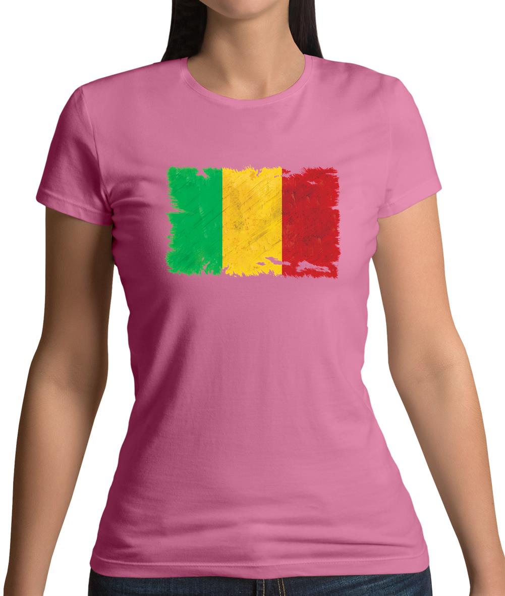 Mali Grunge Style Flag Womens T-Shirt Mali Grunge Style Flag Womens T-Shirt
