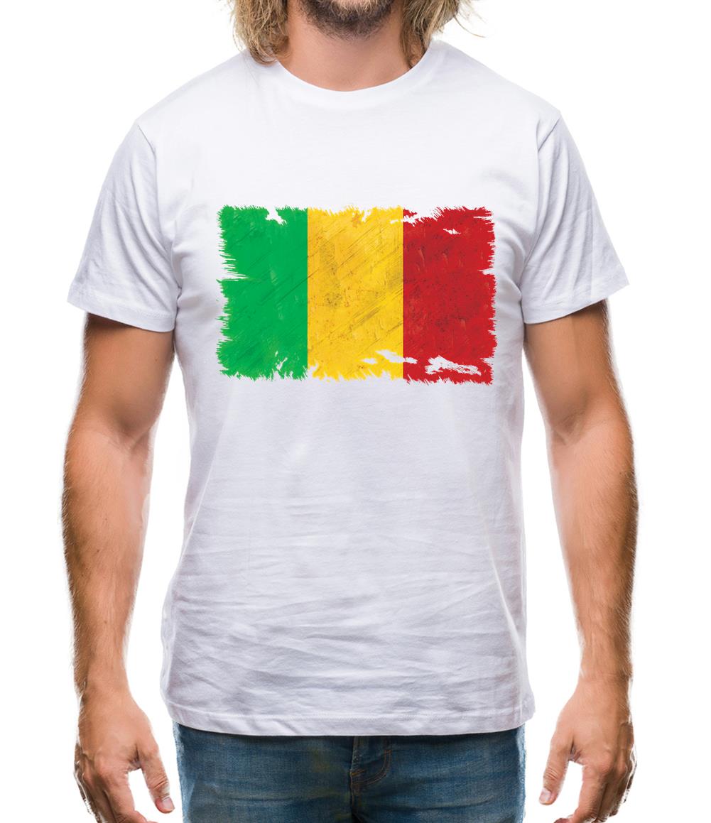 Mali Grunge Style Flag Mens T-Shirt Mali Grunge Style Flag Mens T-Shirt