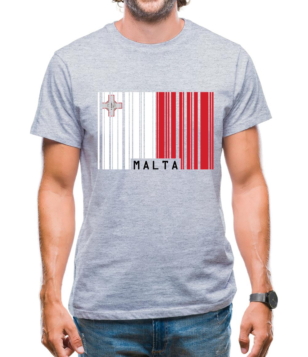 Malta Barcode Style Flag Mens T-Shirt Malta Barcode Style Flag Mens T-Shirt