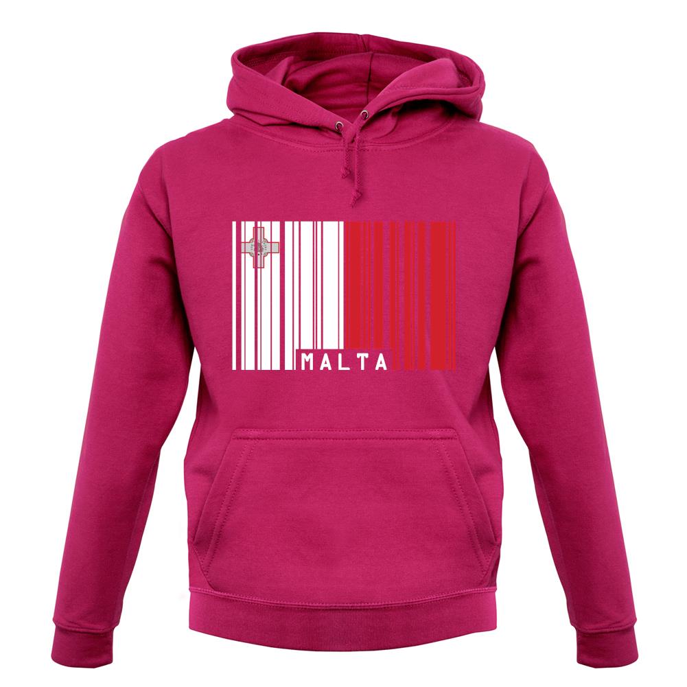 Malta Barcode Style Flag unisex hoodie Malta Barcode Style Flag unisex hoodie
