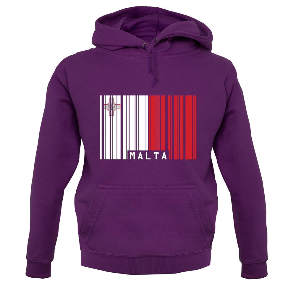 Malta Barcode Style Flag unisex hoodie Malta Barcode Style Flag unisex hoodie