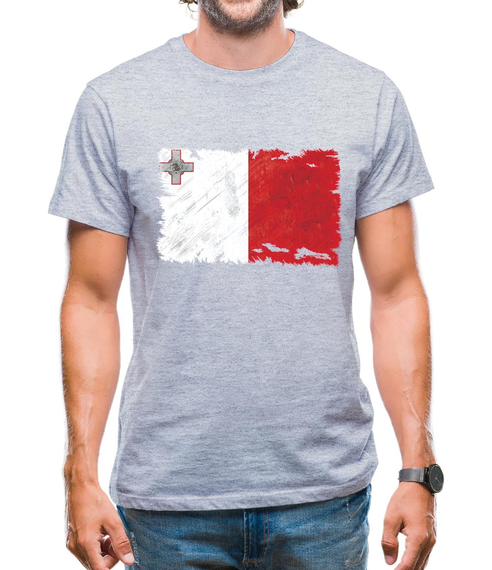 Malta Grunge Style Flag Mens T-Shirt Malta Grunge Style Flag Mens T-Shirt
