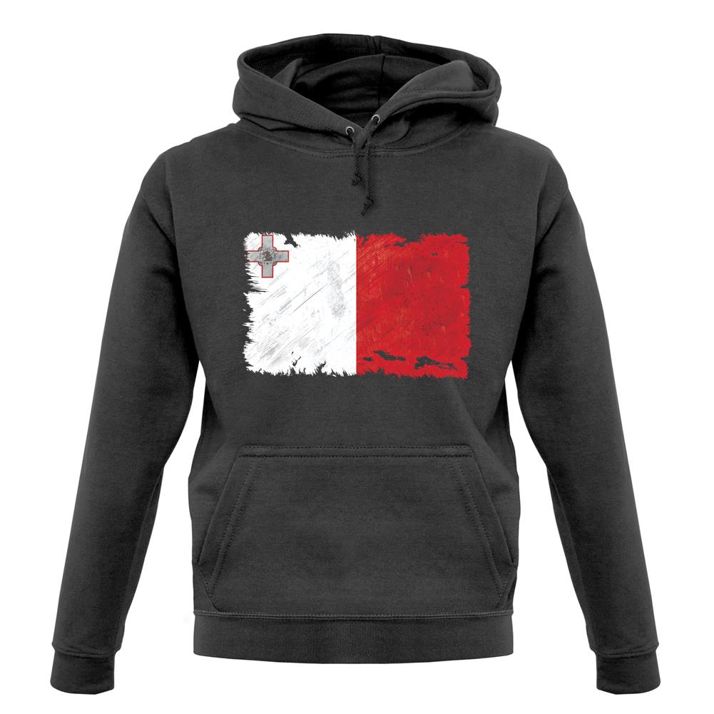 Malta Grunge Style Flag unisex hoodie Malta Grunge Style Flag unisex hoodie