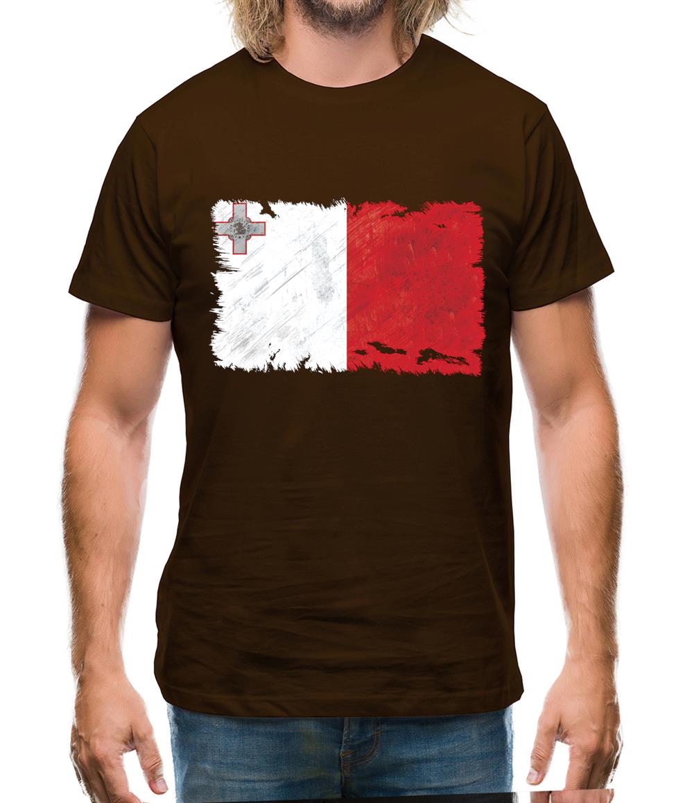 Malta Grunge Style Flag Mens T-Shirt Malta Grunge Style Flag Mens T-Shirt