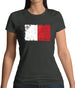 Malta Grunge Style Flag Womens T-Shirt Malta Grunge Style Flag Womens T-Shirt
