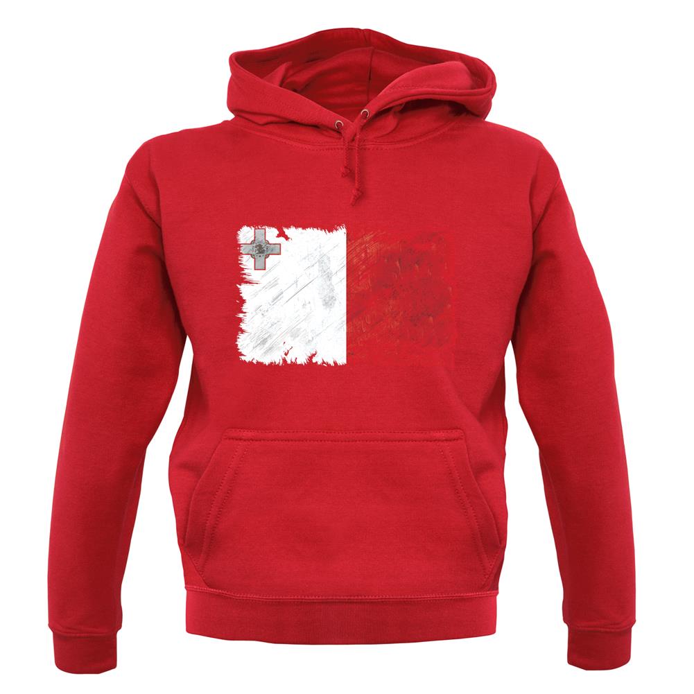 Malta Grunge Style Flag unisex hoodie Malta Grunge Style Flag unisex hoodie